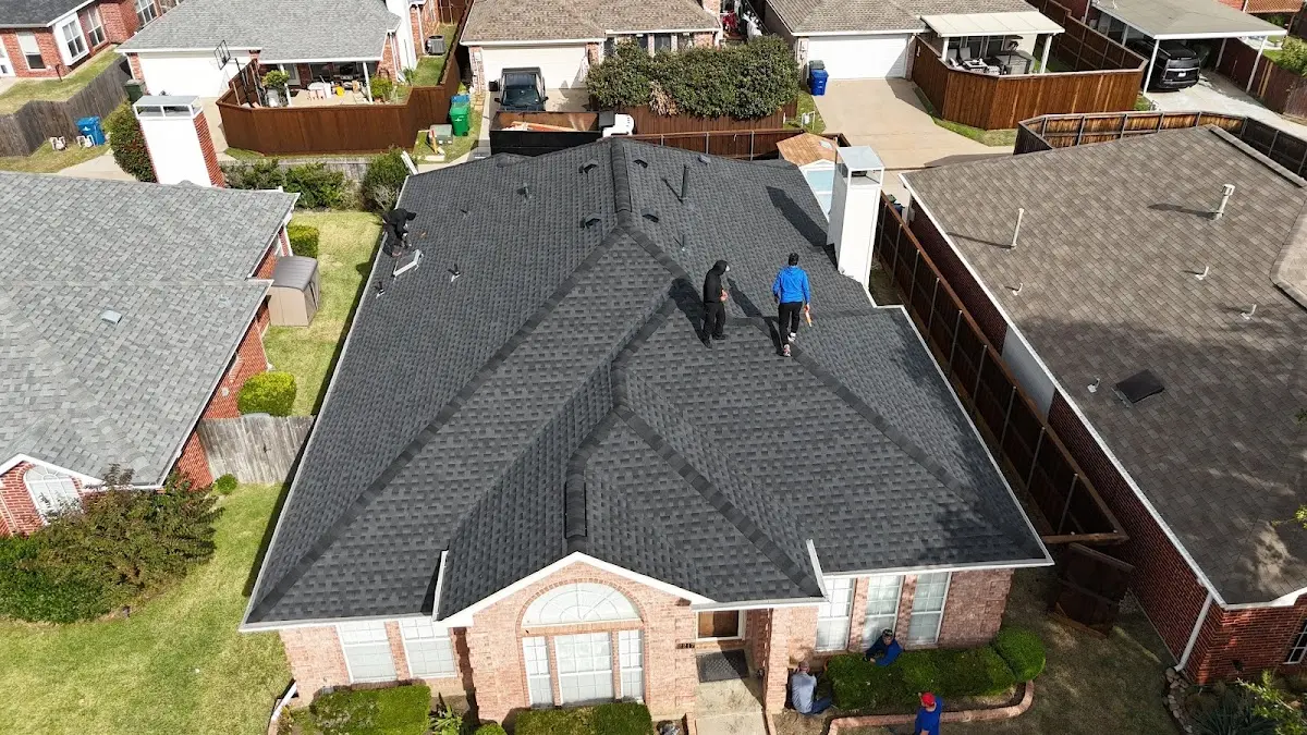 Commercial Roofing work in progress on a Fort Worth property